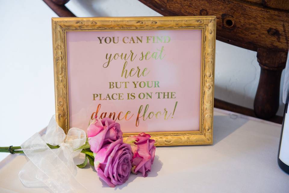 Wedding signage