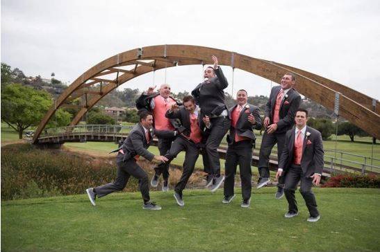 Groomsmen having fun