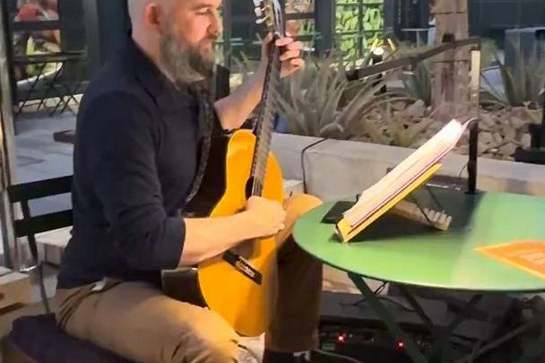 Classical guitar performance