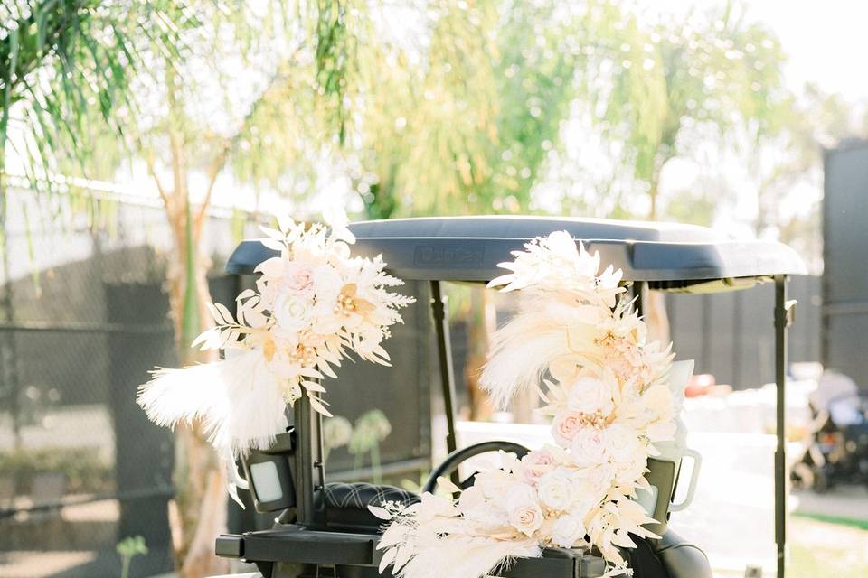 Decorated Golf Cart