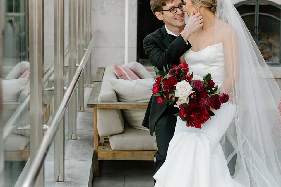 Couple on Rooftop Bar