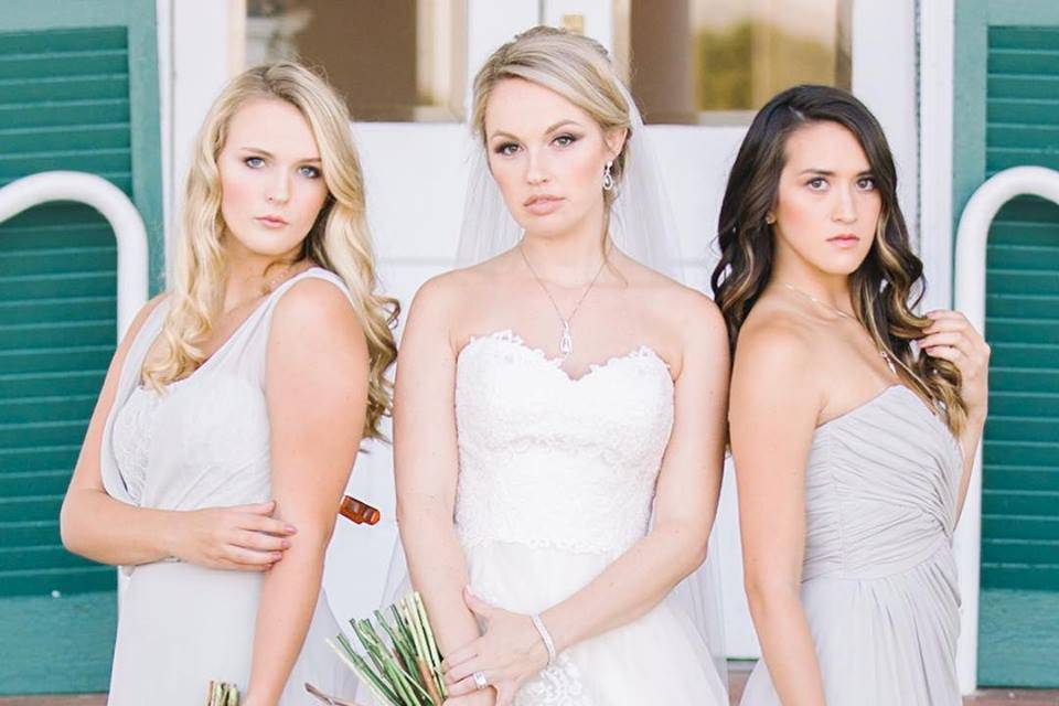 Bride and Bridesmaids