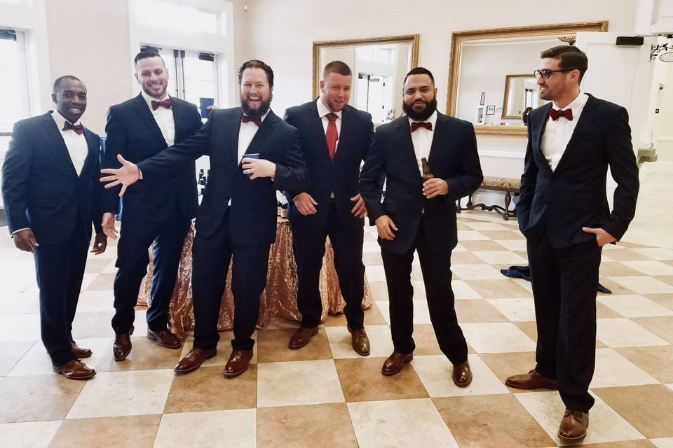 Groom and his groomsmen