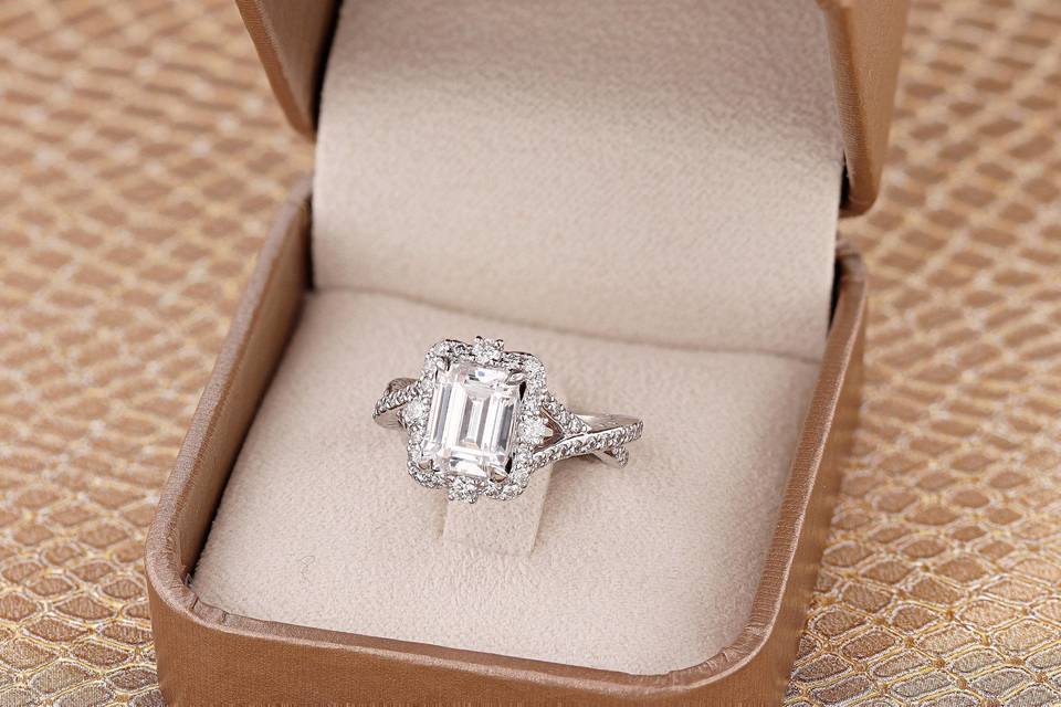 Emerald Cut Diamond Engagement