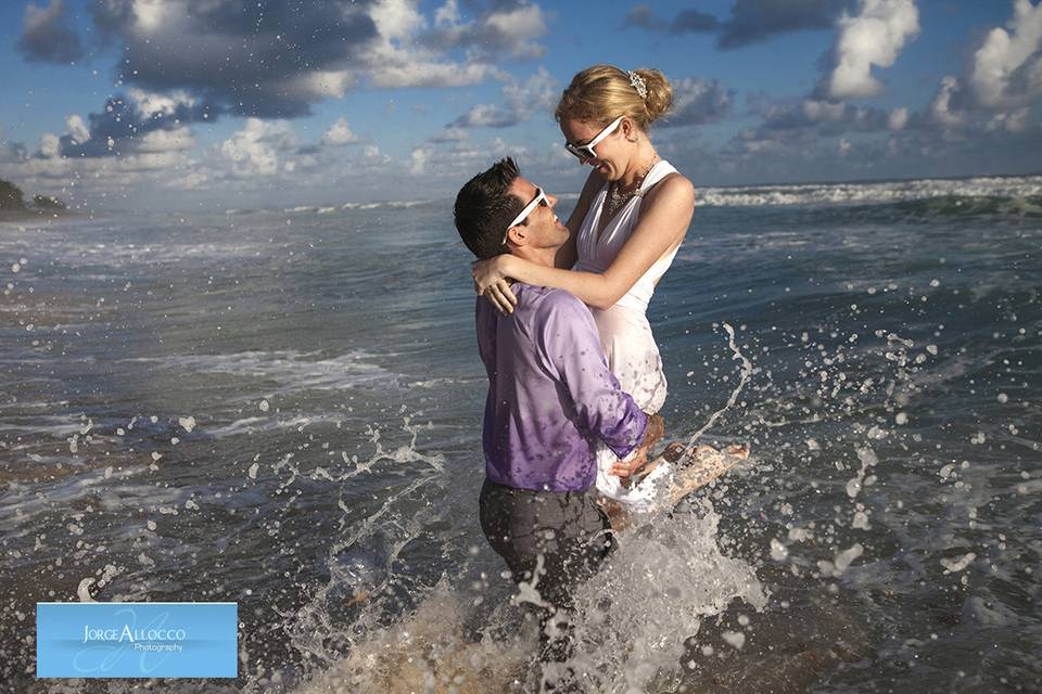 Trash the dress photo session at Macao Beach Punta Cana.