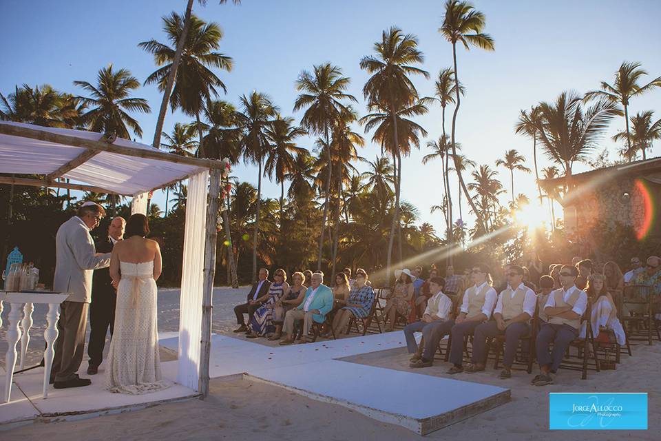 Wedding photography at Jellyfish Restaurant Punta Cana Dominican Republic.
