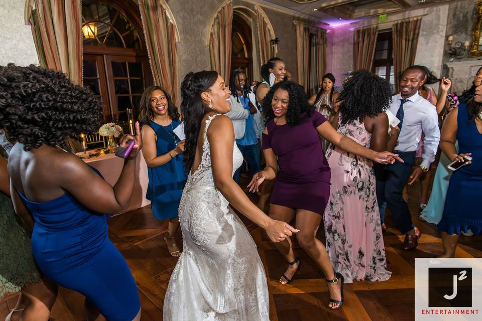 The bride and her girls