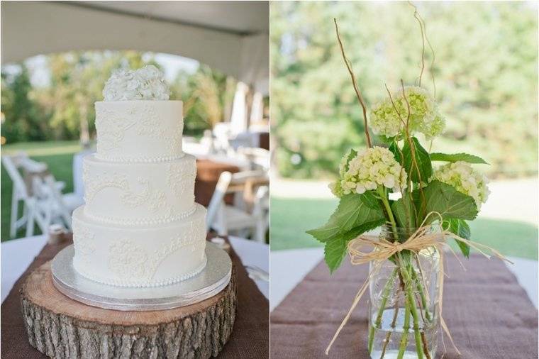 Yummy 3 tiered cake held up in the sun light! Thank you Cinda's Creative Cakes