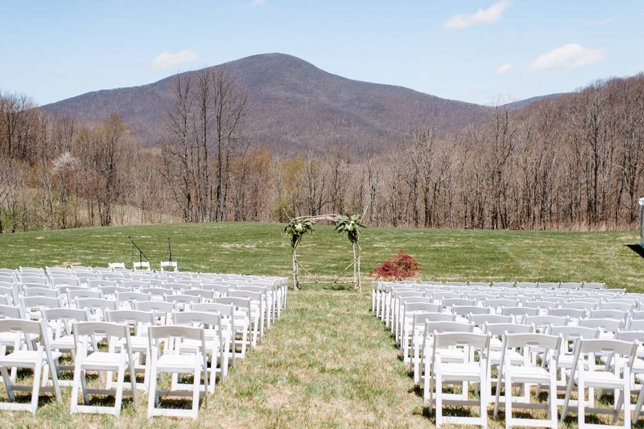 Wedding ceremony area