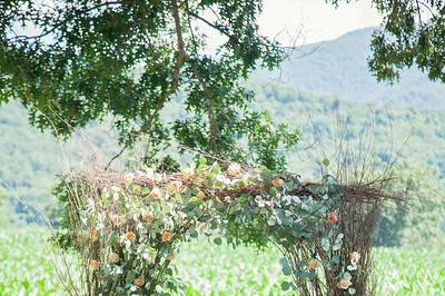 Rustic and floral arch