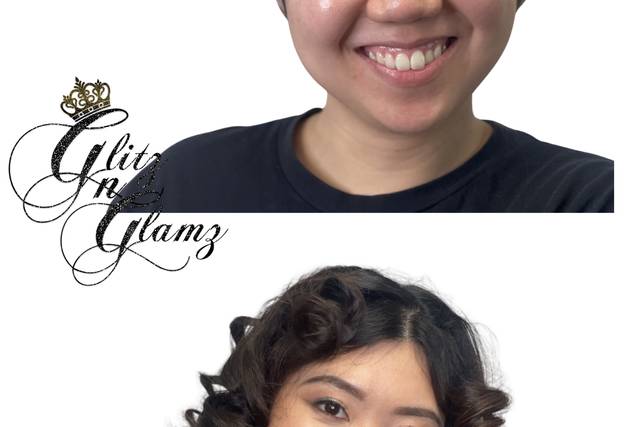 Soft glam/pop of color