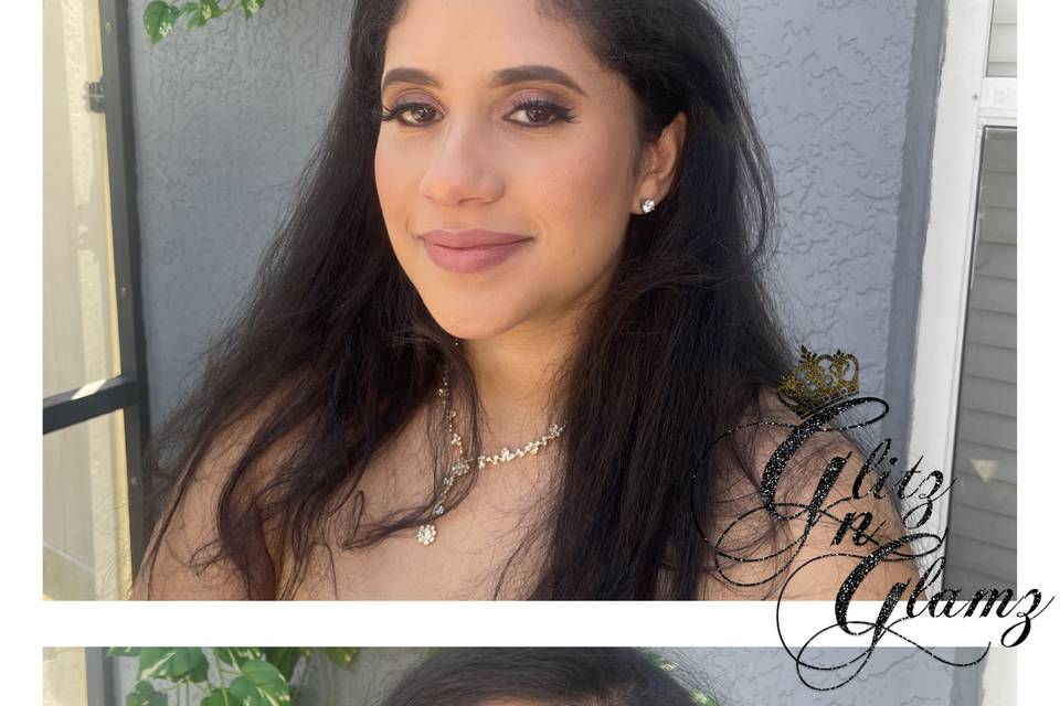 Soft glam/no lashes