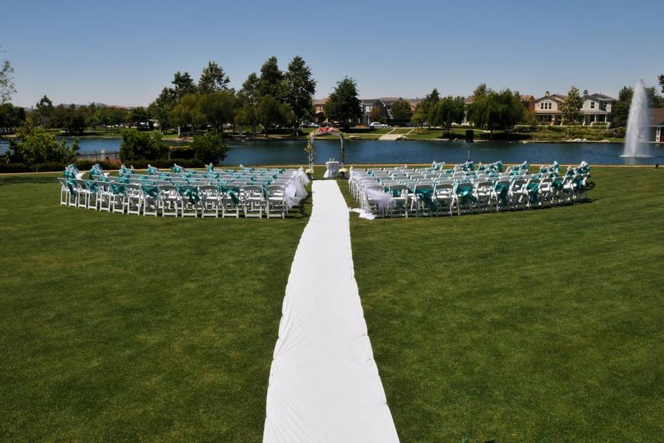 Wedding ceremony area set-up