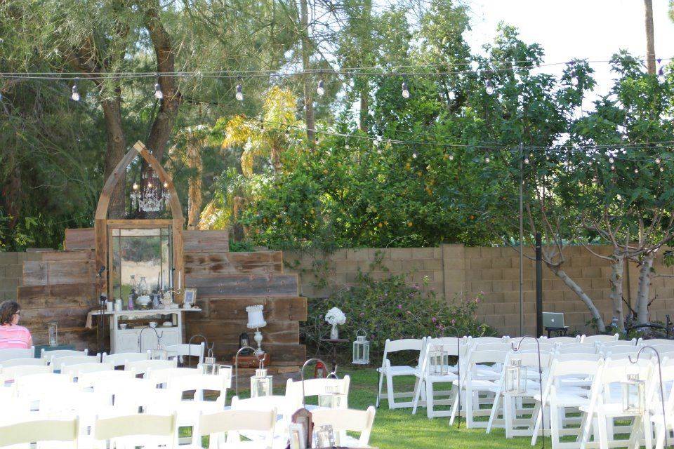 Wedding ceremony setup