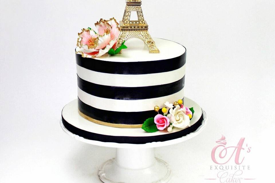 Eiffel tower single cake