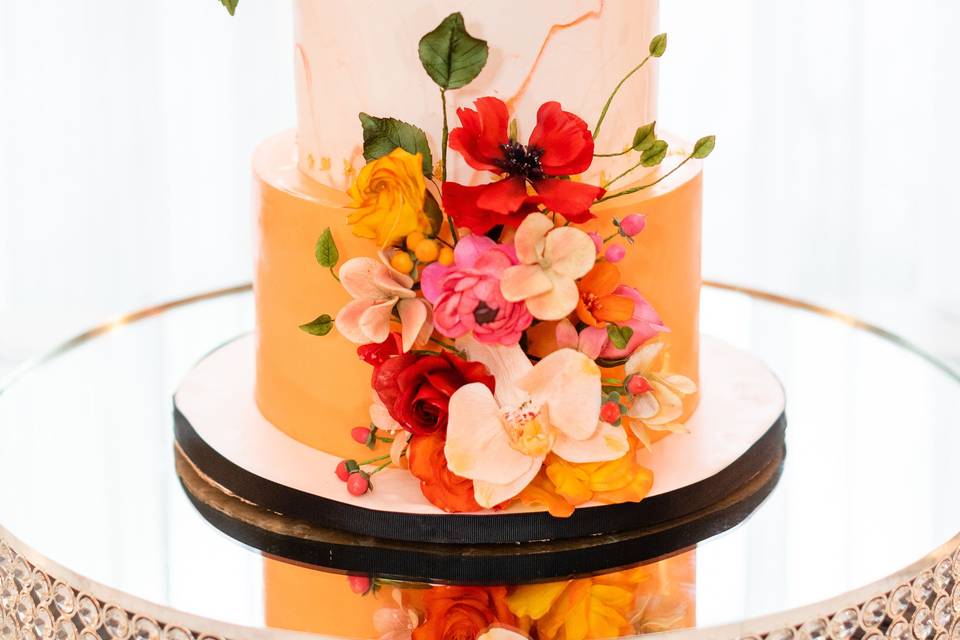 Fall Themed Wedding Cake