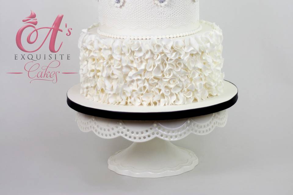 Ivory wedding cake