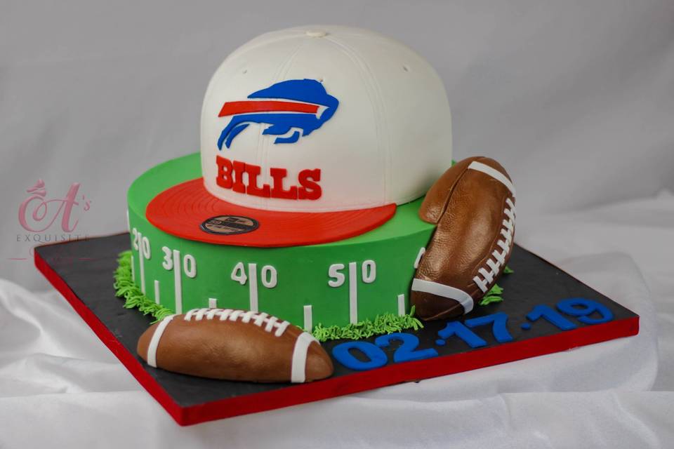 Buffalo Bills Logo NFL Football Edible Cake Topper Image ABPID03336