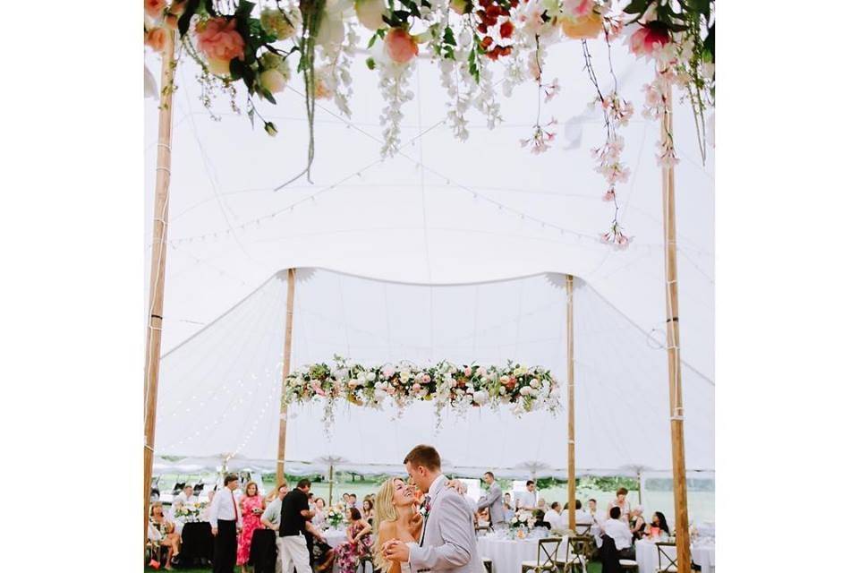 Newlyweds on the dance floor