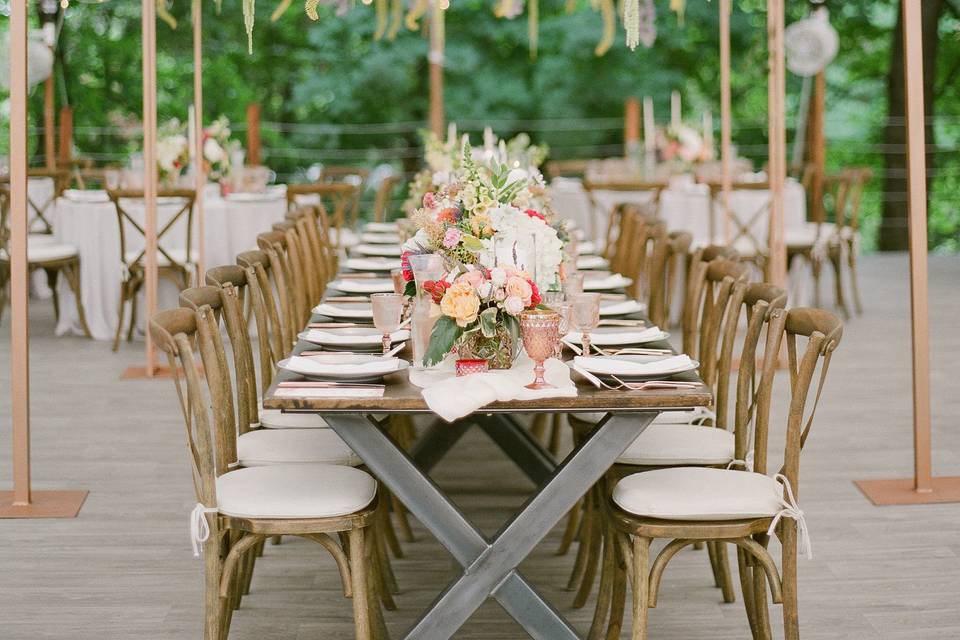 Tropical themed reception