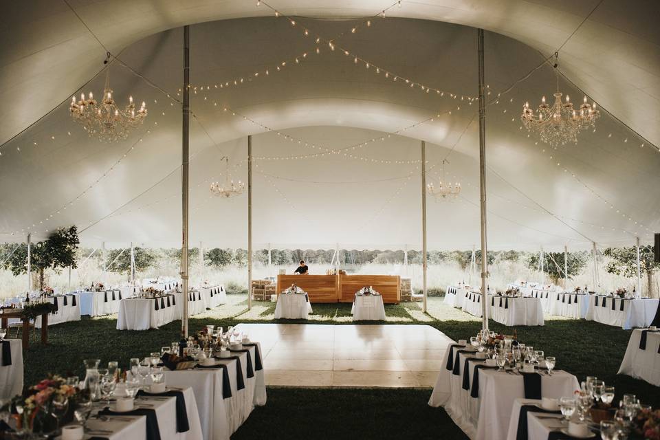 Reception tent