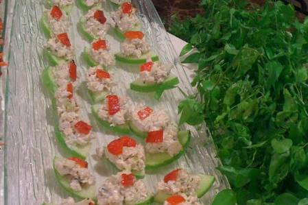 Blackened Chicken Salad on Granny Smith Apple