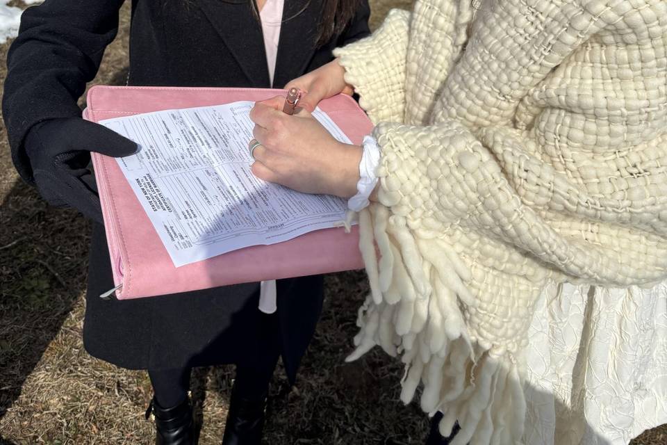 Signing