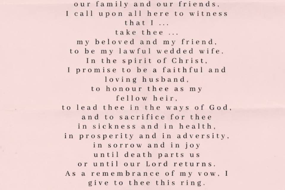 Vows