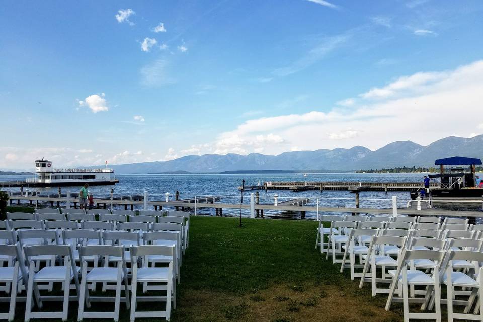 Outdoor ceremony setting