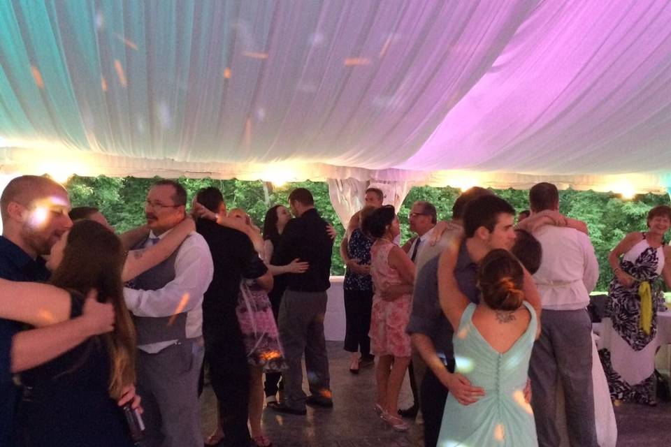 Guests dancing