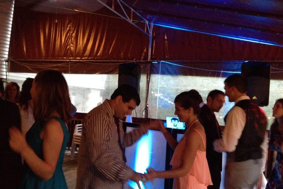 Guests dancing