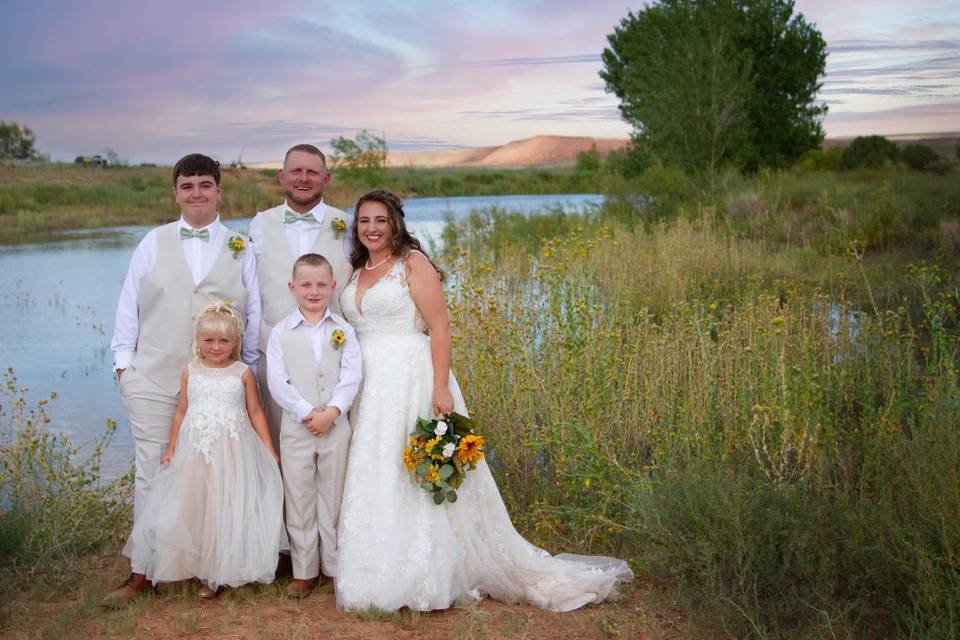 Country Wedding Family Photo