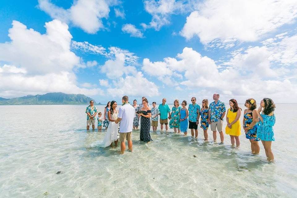 Kaneohe Sandbar Wedding