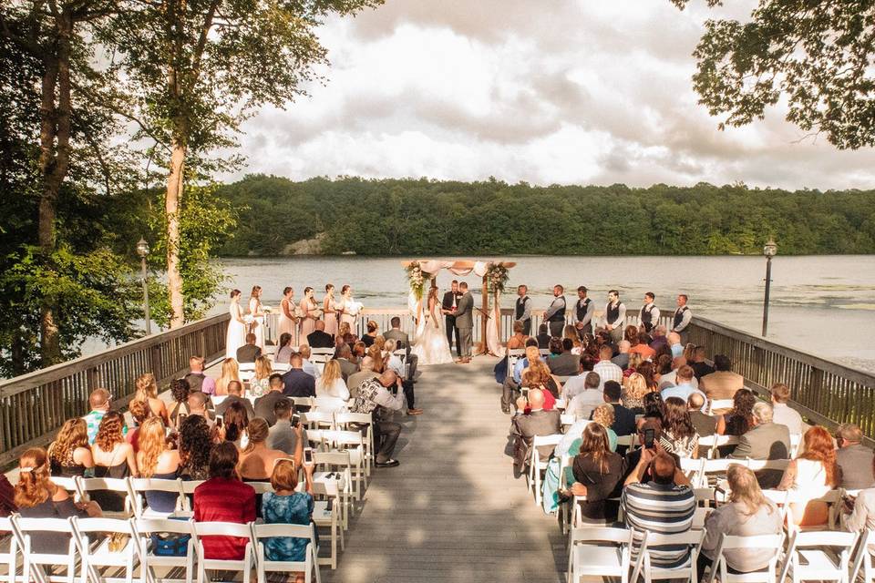 Outdoor wedding ceremony