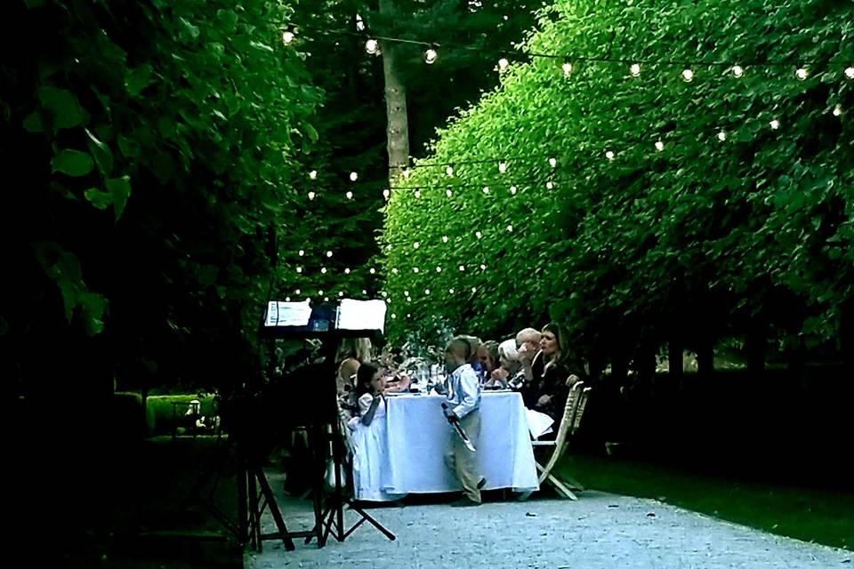 Crystal chandeliers installation