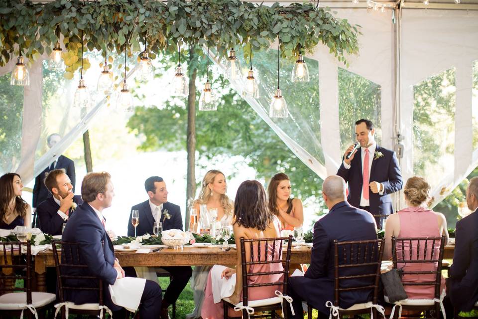 Custom head table lighting