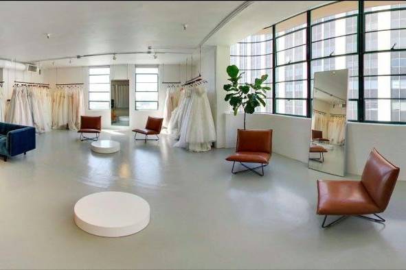CocoMelody Los Angeles Bridal Boutique Showroom located in DTLA's Fashion District.