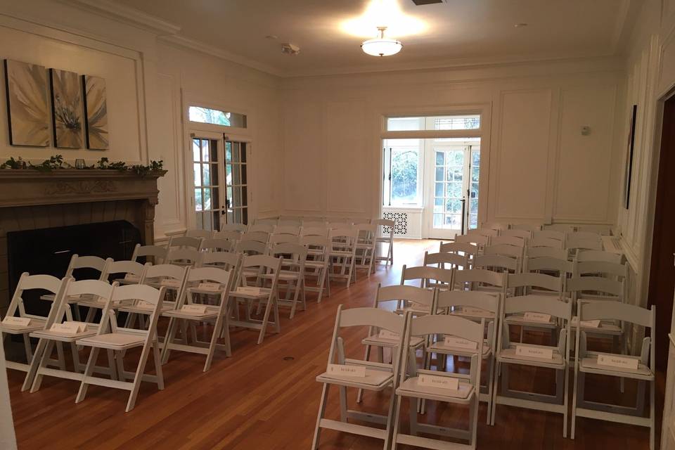 Ceremony setup in Living Room