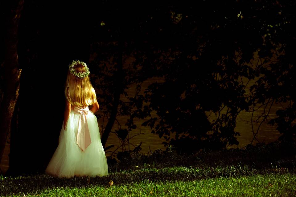 Curious flower girl shot at winery in East Tennessee.