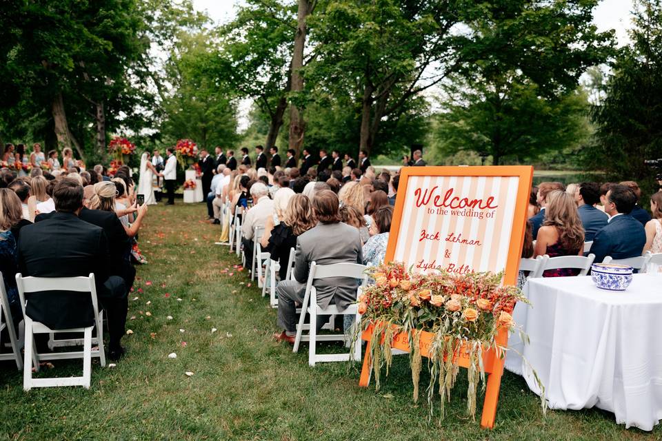 Pavilion Tree Grove Ceremony