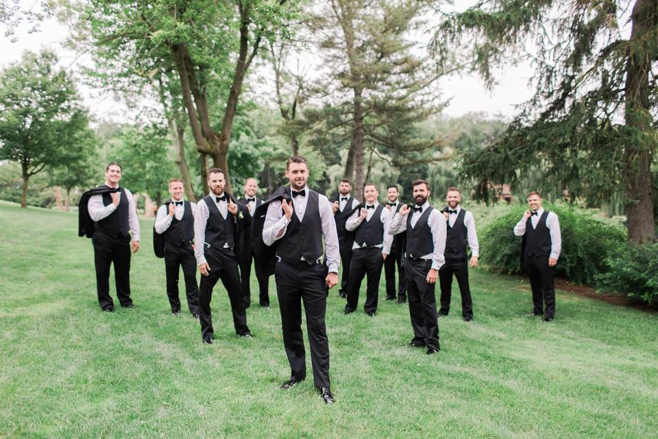 Groomsmen by the Lake