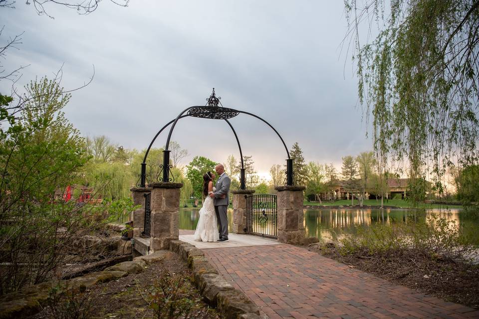 Arch by the lake