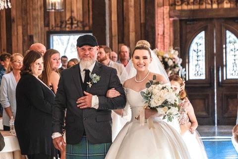 Dad walking bride