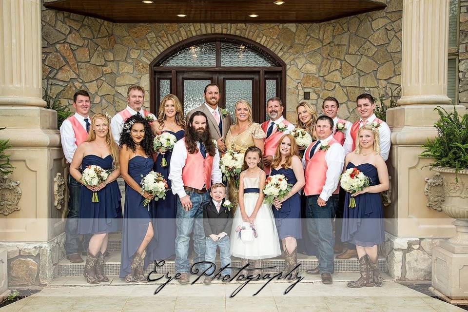 Guests and family of the newlyweds