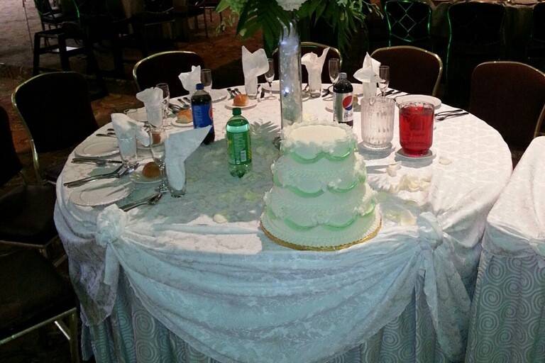 Wedding cake setup