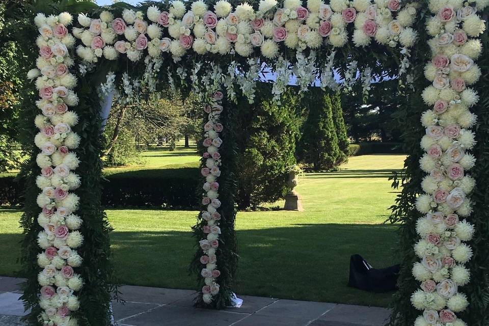 Outside ceremony gazebo