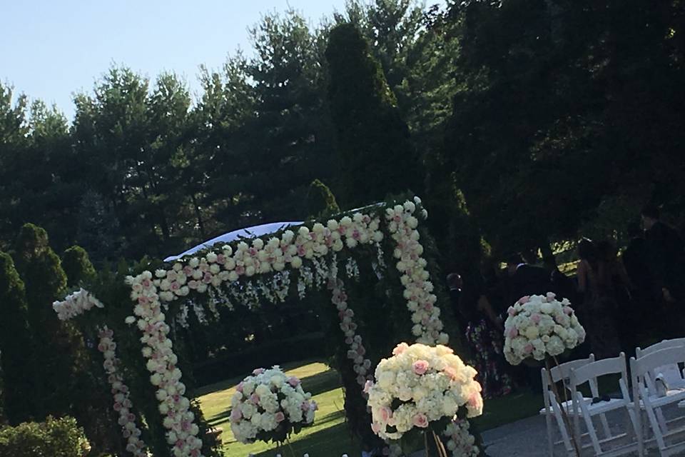 Outside wedding gazebo/chuppa