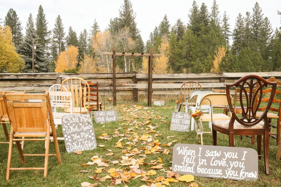 Ceremony area (field side)