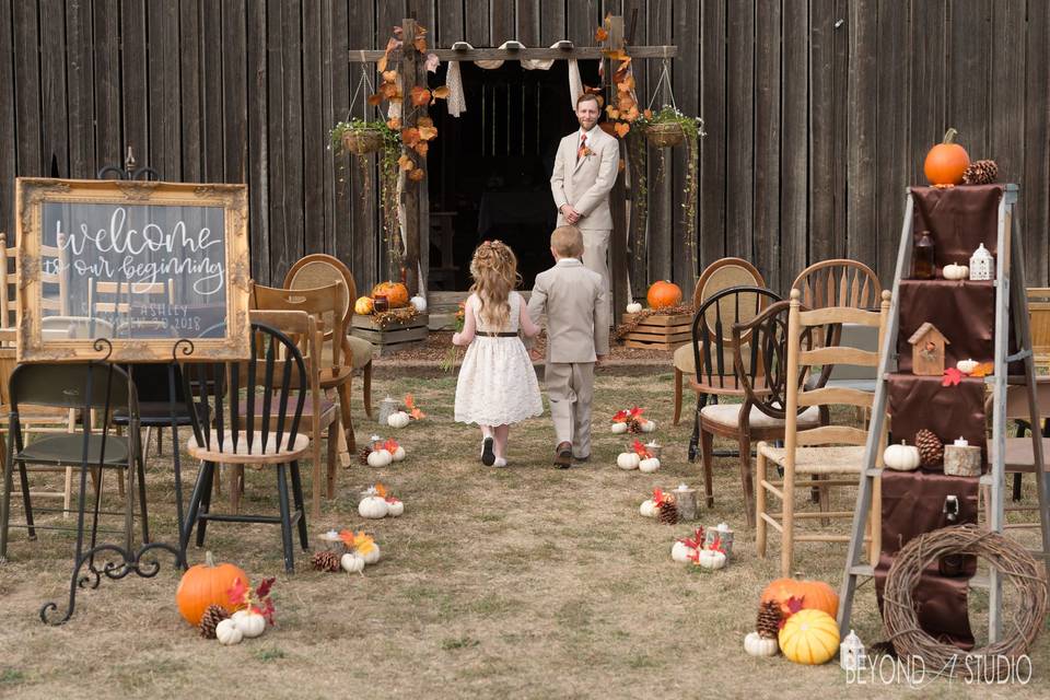 Ceremony area (back door)