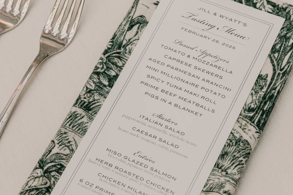 Sample Menu